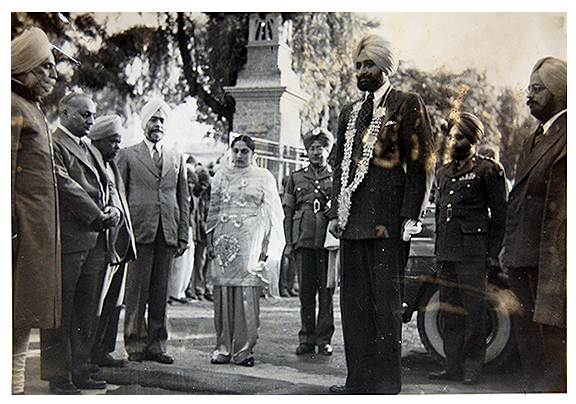 Sardar Mohan Singh, Eminent Banker with Maharaja Yadavindra Singh of Patiala